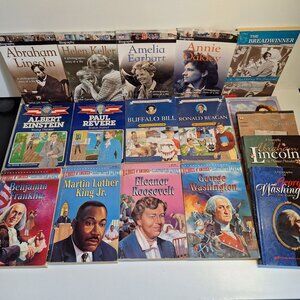 17 Historical Biography Chapter Book Lot DK Einstein Lincoln Buffalo Bill Keller